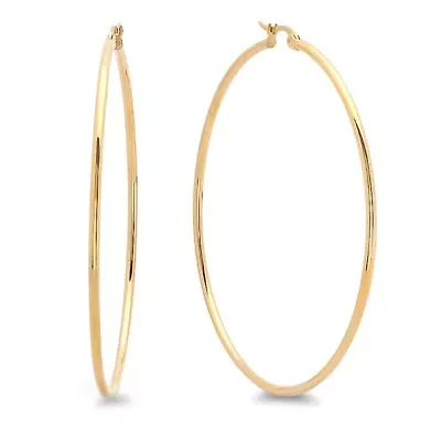 18kt gold hoop earrings