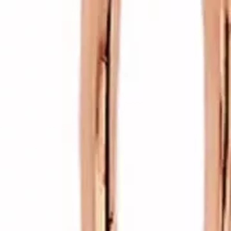 Ladies 18k rose gold plated stainless steel 40mm hoop earrings