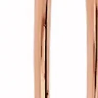 Ladies 18k rose gold plated stainless steel 40mm hoop earrings