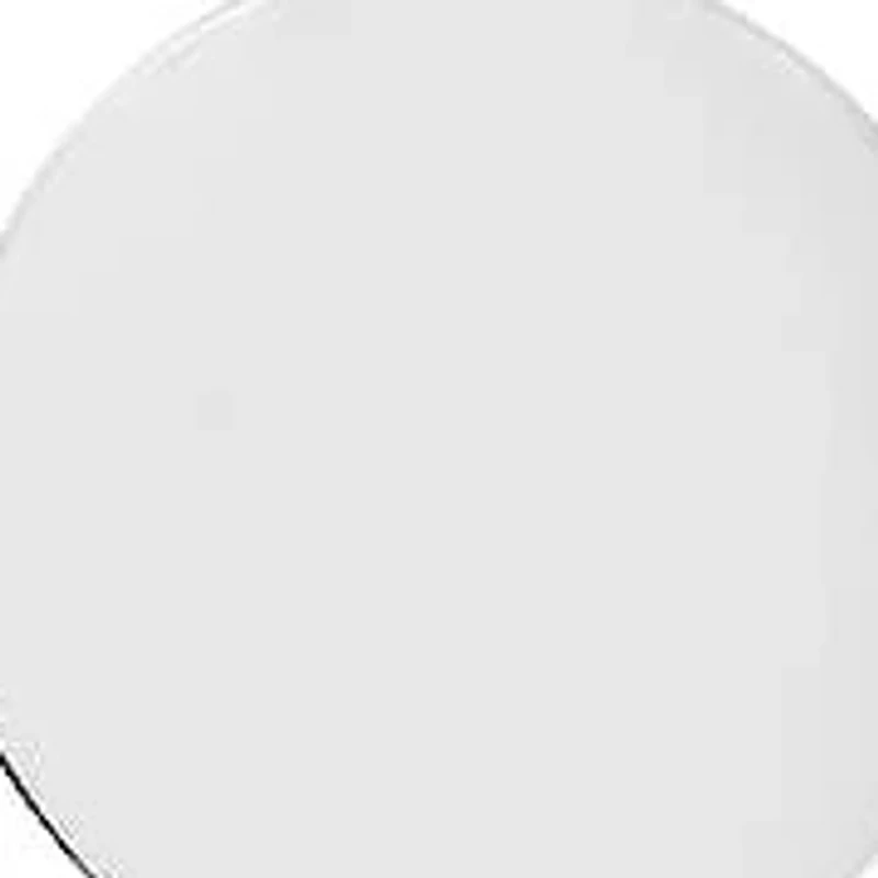 Ladies stainless steel chain link necklace with round charm