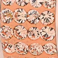 Ladies 18k rose gold plated huggie earrings with rose gold simulated diamonds