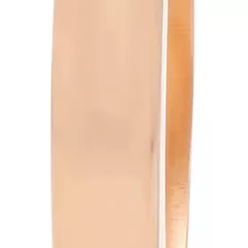 Ladies 18k rose gold plated stainless steel huggie earrings