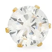 18k gold plated stainless steel set of 2 simulated diamond stud and simulated diamond huggie earrings