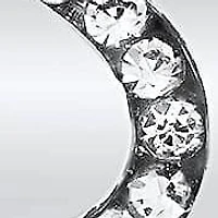 Ladies stainless steel and simulated diamonds studs/huggies 2pc earrings set