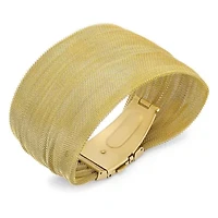 Ladies 18k gold plated stainless steel mesh bracelet