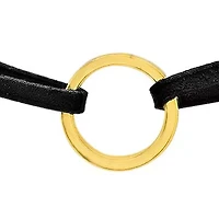 Ladies black velvet choker necklace with 18k gold plated alloy ring