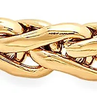 Ladies 18k gold plated stainless steel wheat link bracelet