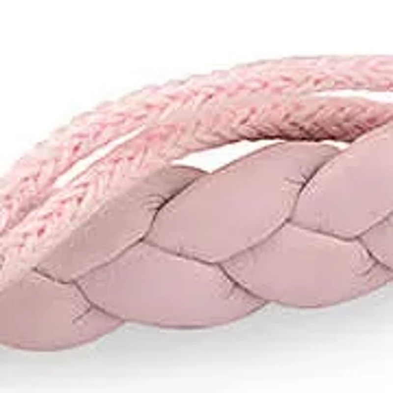 Ladies pink leather bracelet with breast cancer stainless steel charms