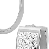 Ladies 3 sets stainless steel stud, huggies and hoop earrings