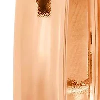 Ladies 18k rose gold plated stainless steel thick polish hoop earrings