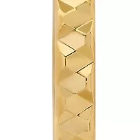 Ladies18k gold plated stainless steel hammered hoop earrings