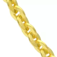 Gold Over Sterling Silver Diamond Cut Rolo Chain Necklace