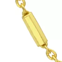 Gold Over Sterling Silver Mini Tube Station Chain Necklace