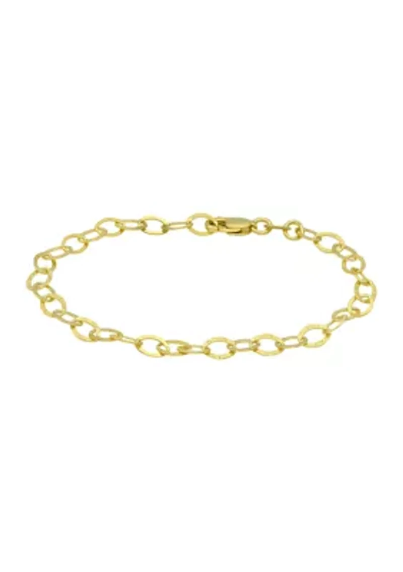Oval Rolo Alternating Link Bracelet