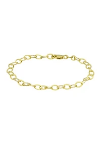 Oval Rolo Alternating Link Bracelet