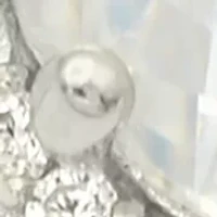Lab Grown Oval Cubic Zirconia with Pavé Halo Ring Sterling Silver