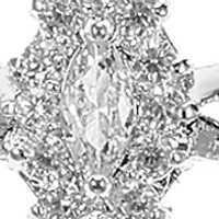 Lab Grown Open Cross Pendant Silver Plated Necklace with Cubic Zirconia Stud Earrings Set 
