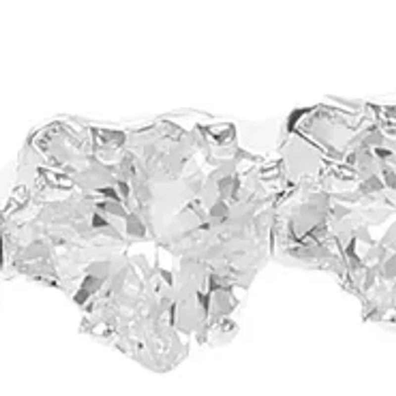 Lab Grown Heart Shaped Cubic Zirconia Coil Tennis Bracelet