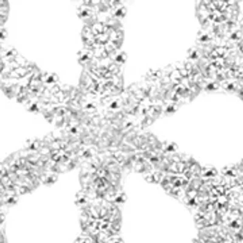 Snowflake Cubic Zirconia Necklace and Three Earrings Set 