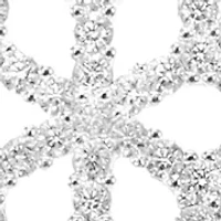 Snowflake Cubic Zirconia Necklace and Three Earrings Set 
