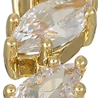 Lab-Grown Cubic Zirconia Hoops and Stud Earrings Set