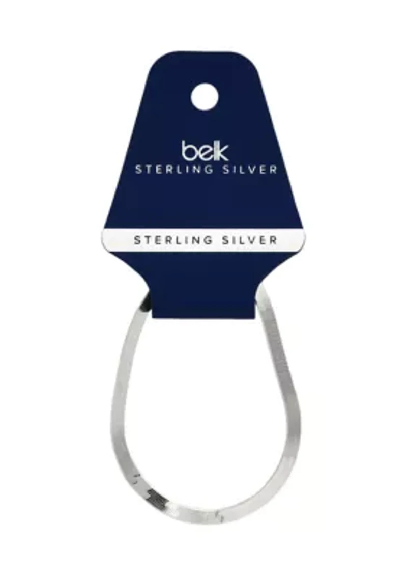 Sterling Silver Herringbone Chain Bracelet