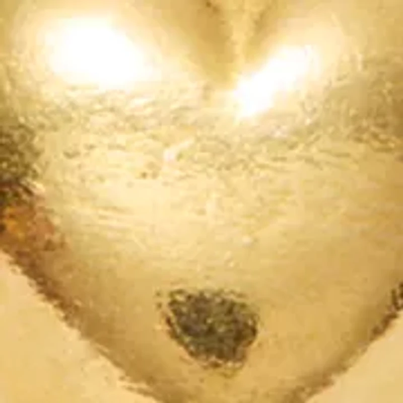 Gold Over Sterling Silver Polished Heart Bead Necklace