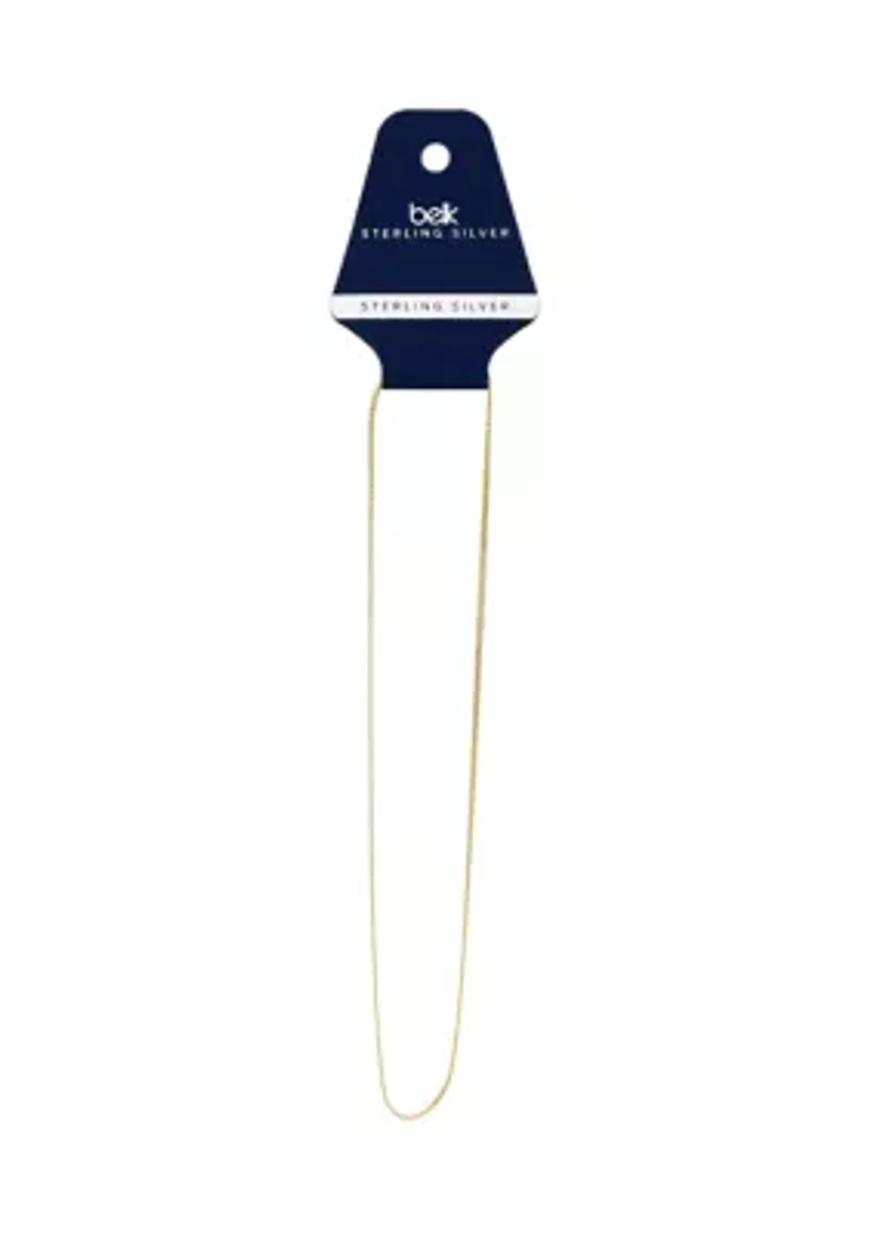 Two Tone Sterling Silver Wheat Chain