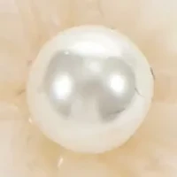 Lab Grown  Clear Cubic Zirconia and White Flower Trio Pin