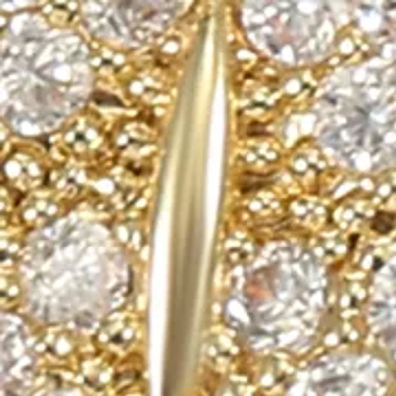 Lab Grown Gold Tone Pearl and Cubic Zirconia Butterfly Pin