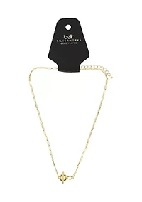Fine Gold Plated Paper Clip Chain Necklace