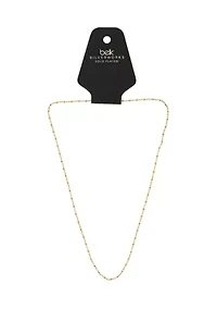 Fine Gold Plated Beaded Station Chain Necklace