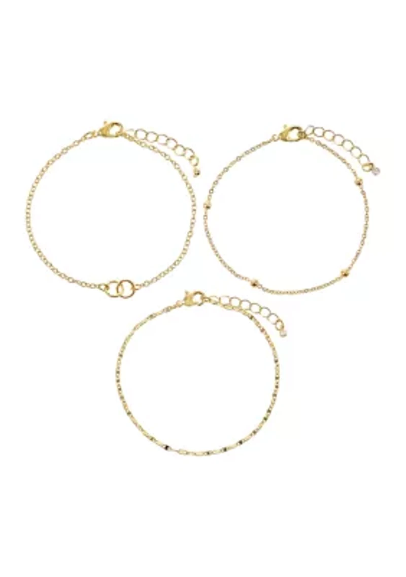 Beaded Interlocking Bracelet Set