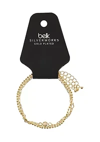 Lab Grown  Trio CZ Chain Bracelet Set