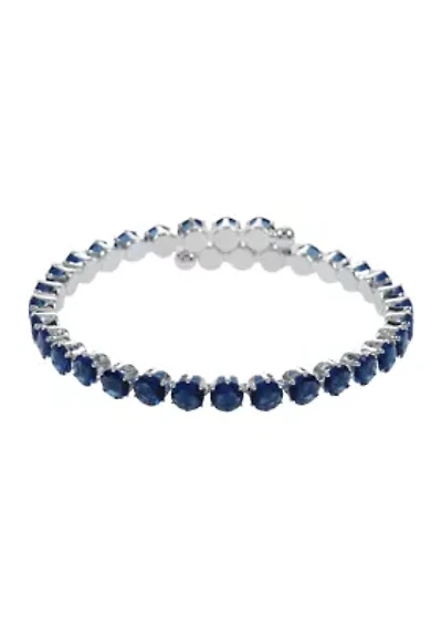 Lab Grown Round Cubic Zirconia Coil Tennis Bracelet