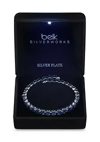 Lab Grown Round Cubic Zirconia Coil Tennis Bracelet