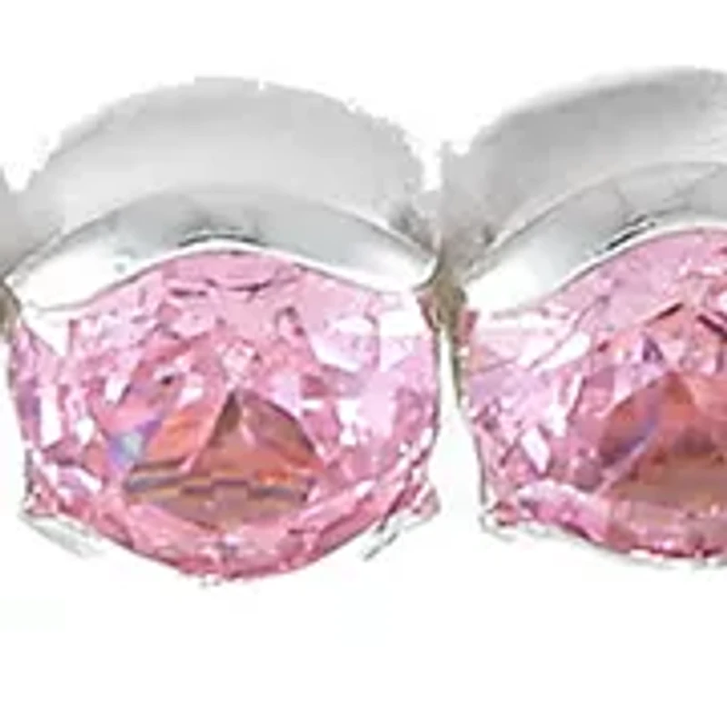 Lab Grown Cubic Zirconia Large and Small Round Double Coil Bracelet