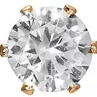 Lab Grown Round Linear Cubic Zirconia Drop Pendant and Cubic Zirconia Stud Earring Set