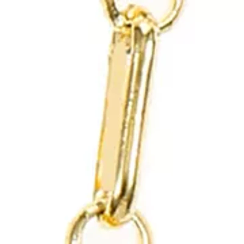 Fine Gold Plated Paper Clip Chain Necklace