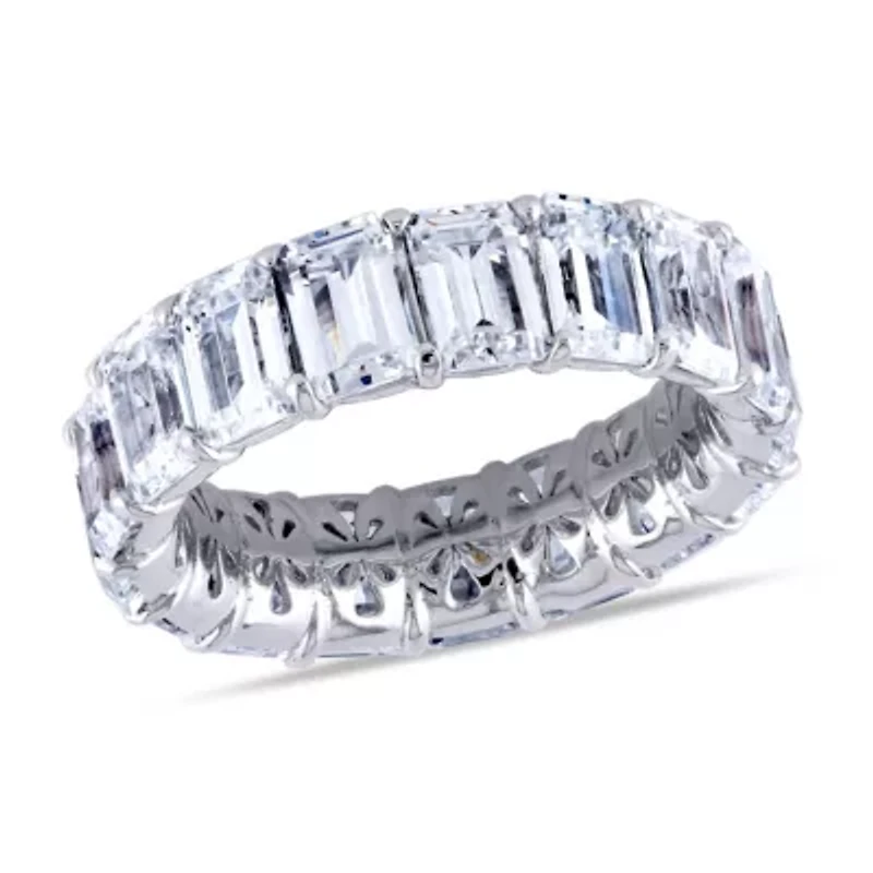 Lab Created Cubic Zirconia Eternity Ring Sterling Silver