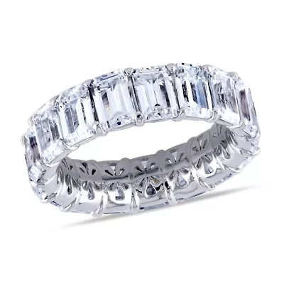 Lab Created Cubic Zirconia Eternity Ring Sterling Silver