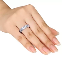 Lab Created Cubic Zirconia Eternity Ring Sterling Silver