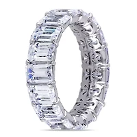 Lab Created Cubic Zirconia Eternity Ring Sterling Silver