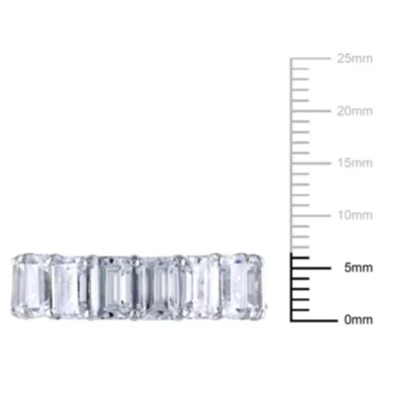 Lab Created Cubic Zirconia Eternity Ring Sterling Silver