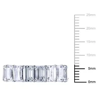 Lab Created Cubic Zirconia Eternity Ring Sterling Silver
