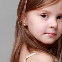Children's Enamel Princess Crown Stud Earrings in Sterling Silver