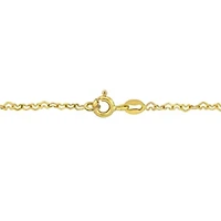 2mm Heart Link Baby Bracelet in 14K Yellow Gold