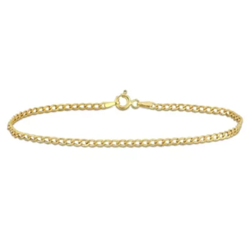 2.3mm Curb Link Bracelet in 10K Yellow Gold