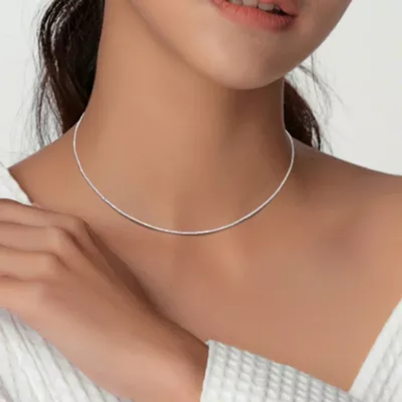 Wheat Link Chain Necklace in 10K White Gold, 16"