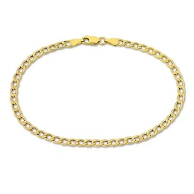 3.8mm Curb Link Bracelet in 10K Yellow Gold